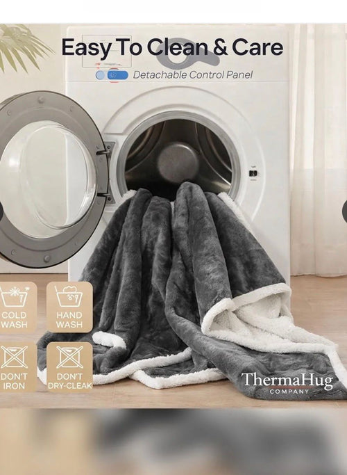 ThermaHug™ Smart Heated Blanket with Sleeves & Foot Pocket”